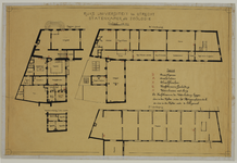 216851 Plattegronden van het Anatomisch Instituut met het Zoölogisch museum en laboratorium (voormalige Statenkamer, ...